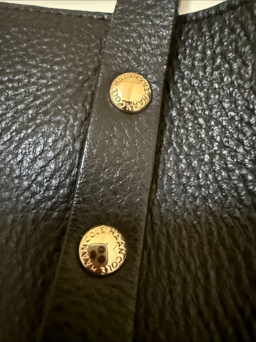 Cole Haan Palermo Black Leather Large Tote Bag Shoulder Work Purse Minimalist - Picture 3 of 10